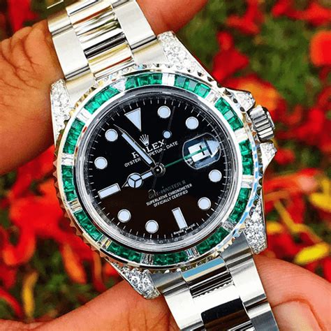 rolex green tone gmt bezel|Rolex replacement bezel.